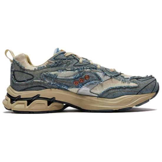 Lee X Saucony GRID FUSION Running Shoes Unisex Denim Blue Ecru S79063-17