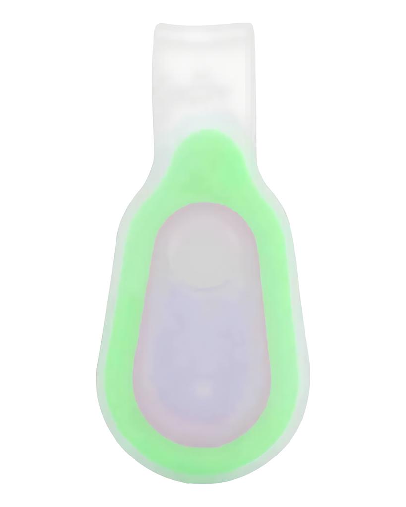 Silicone Gel Night Cycling Running Backpack Safety Warning LED Flash Light Lamp(green)