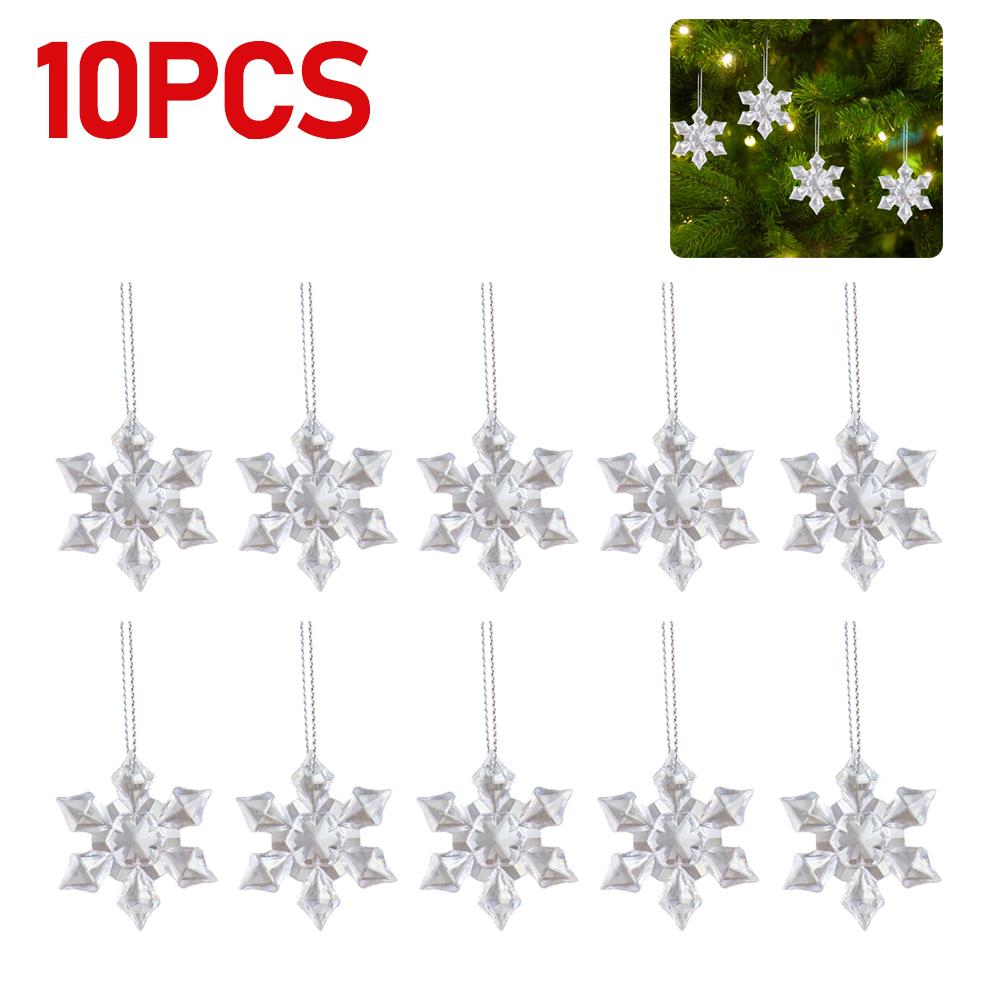 10-50PCS Crystal Xmas Tree Pendant Xmas Tree Decorations Hanging Festive Party Supplies Hanging Tree Personalized Pendant