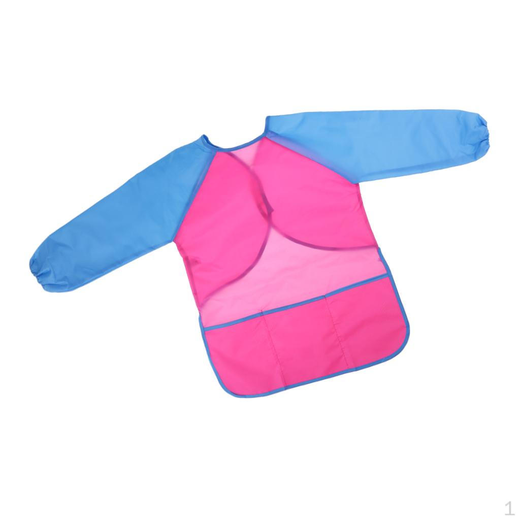 Smock Children Waterproof Painting Apron Long Sleeve