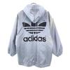 adidas Hooded Batting jacket 140 Silver system Back bore Kid's Used