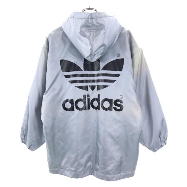 adidas Hooded Batting jacket 140 Silver system Back bore Kid's Used