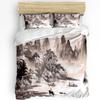 Mountain Snow Wolf Tree Duvet Cover Bed Bedding Set For Double Home Textile Quilt Cover Pillowcases Bedroom Bedding Set No Sheet
