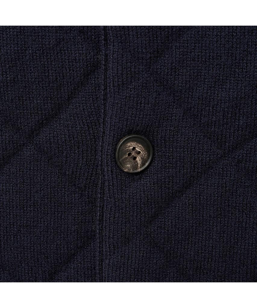 Iolo Quilted Knitting Vest_Navy