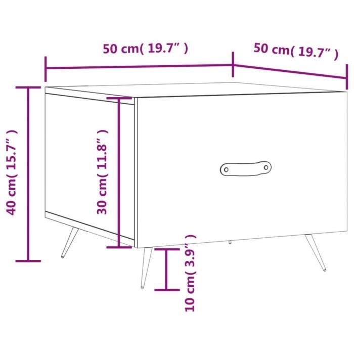 VidaXL Coffee Tables 2 Pcs Smoked Oak 50x50x40 Cm Engineered Wood 829343