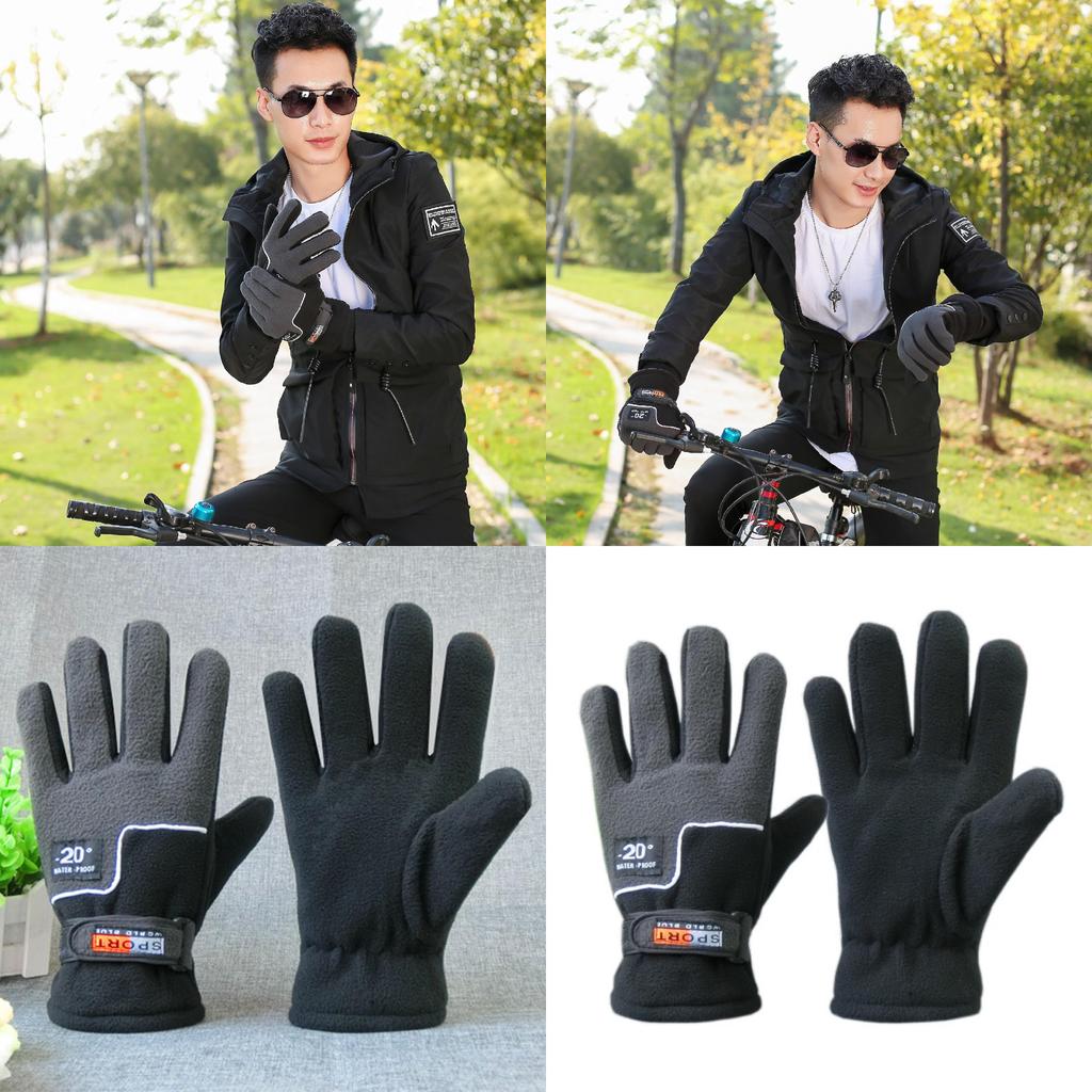 Handschuhe Fahrrad Fleece Erwachsene Anti-Rutsch Eigenschaften Outdoor Radfahren Pendeln Zubehör