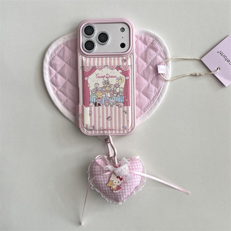 Sanrio Pink Stripe Cute Party iPhone 17/16 Pro Max/15/14 Case for Girls