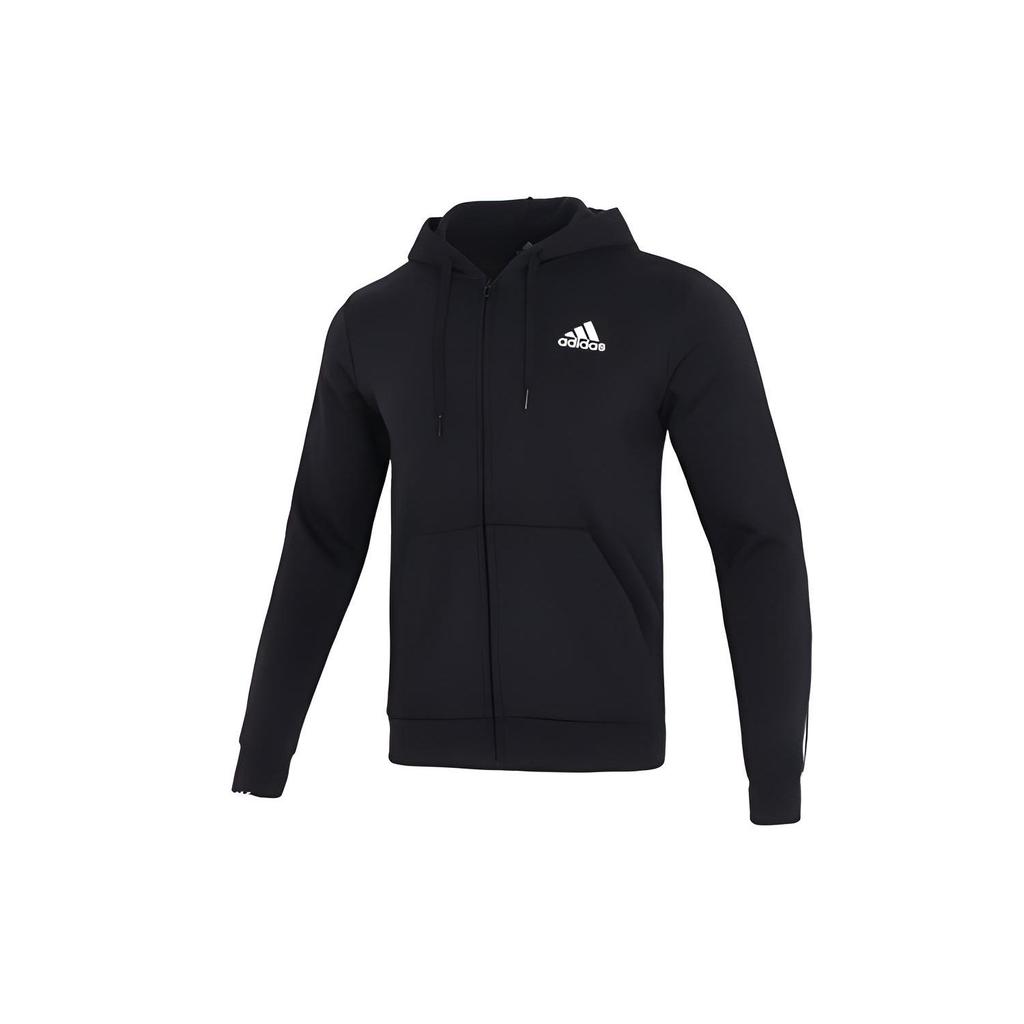 Adidas Essentials Knit Hoodie Jacket Men Outerwear Black GS1581