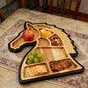 Wooden Horse Shaped Food Platter Rustic Horse Head Serving Tray Farmhouse Charcuterie Board with Multiple Compartments for Cheese Meats Fruits Nuts