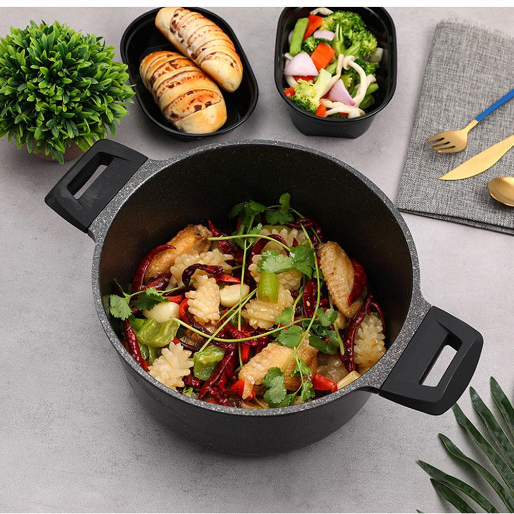 24cm Medical Stone Nonstick Soup Pot for Kitchen Induction Cooker Stewed Meat Pot