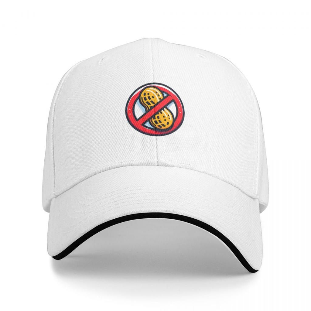 No Peanuts Allowed Sign Baseball Cap Luxury Man Hat Big Size Mens Big Size Hat Snapback Mens Womens