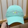 Spring And Summer Cartoon Flower Embroidery Cap Sunscreen Sunshade Soft Top Cute Face Small Baseball Cap Female
