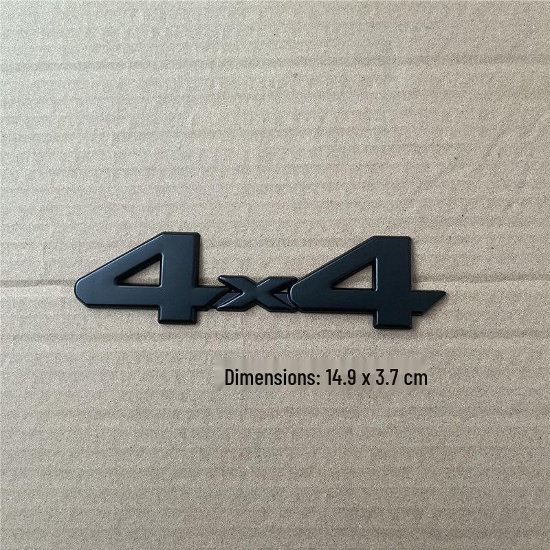 4x4 Rear Emblem Stickers for Dodge Ram, Grand Cherokee, Tacoma, Tundra, and Wrangler