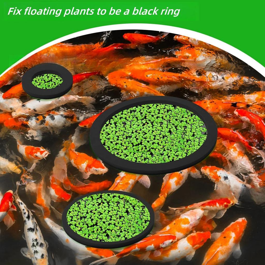 5Pcs Aquarium Floating Plant Rings Fish Feeding Rings Floating Grass Blocking Rings for Fish Tank Aquarium Pond Accessories