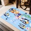 Bluey Friends Adventure Floor Mat Design for Study Room Playrooms Dining Room Kitchen Antislip Carpet Anime Office Decor