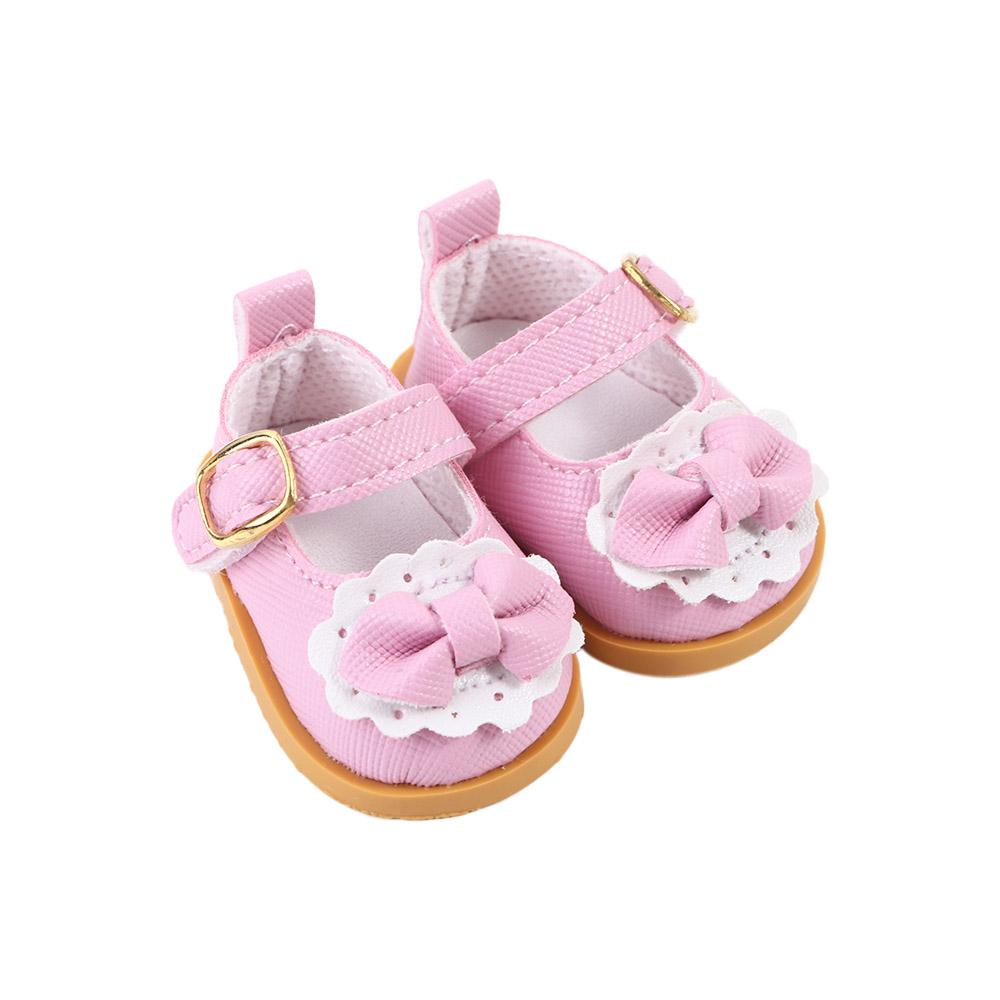 Dolls Accessories Handmade Boots 5.5cm Bow Decorate Cotton   Casual Shoes  Leather Shoes Mini Bow Shoes  Shoes