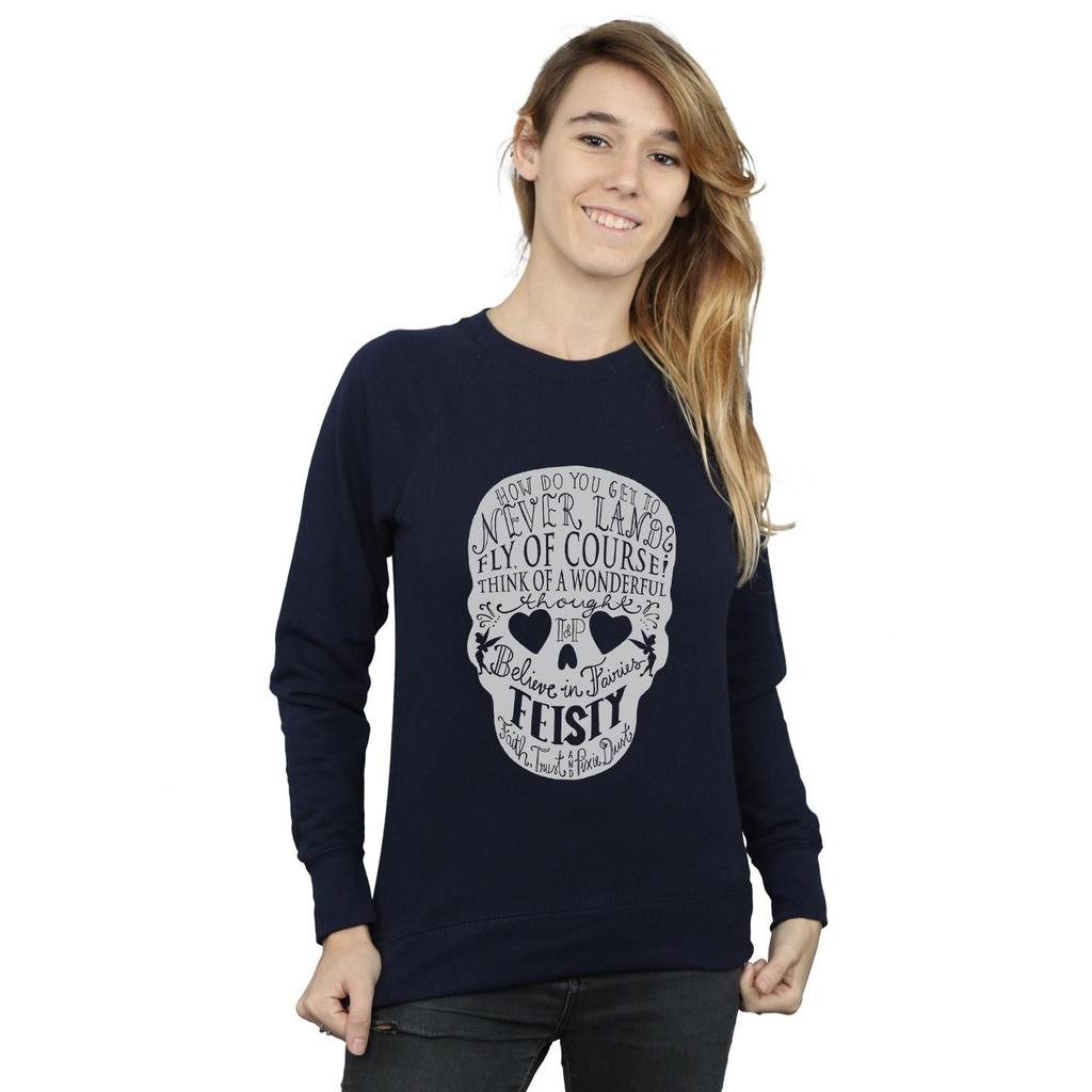 Disney Womens/Ladies Tinker Bell Skull Sweatshirt