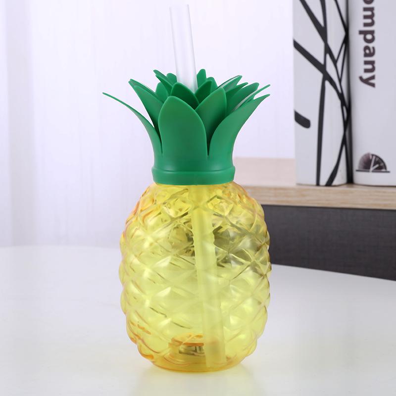 Cute Pineapple Shaped Juice Cup – Straw Tumbler for Milk Tea, Fruit Tea, Water, Portable Student Drinkware for School & Travel