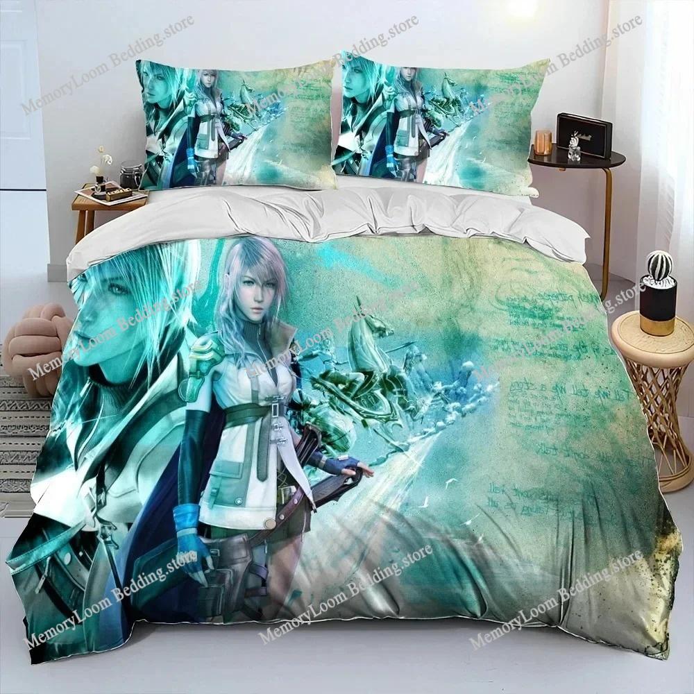 3D Printing Trendy Soft Final Fantasy Series Game Bedding Set Duvet Cover Pillowcase Comforter King/Queen Size Boys Adult Bed