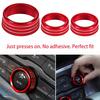3 Pcs/set Decor  Trim  Rings  Set Air Conditioning Audio Knob Aluminum Alloy Decorative Ring For 15-20 Challenger