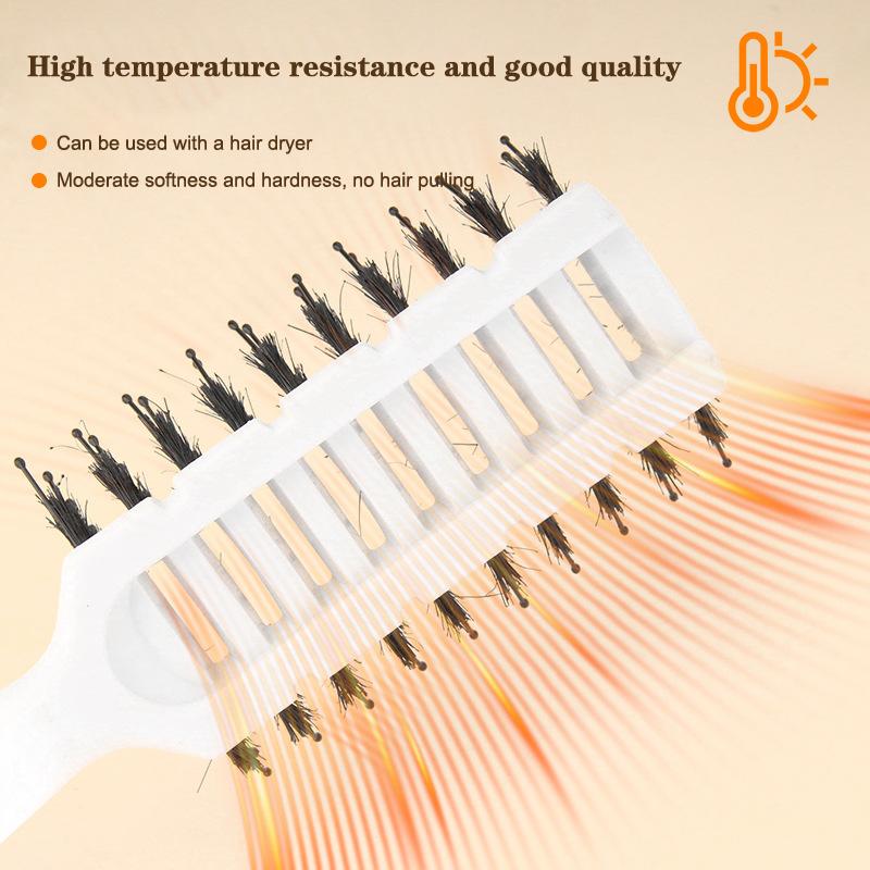 Barber Hair Dyeing Cutting Coloring Brush With Anti-Scalding Fish Bone Shape Comb Men'S Hair Styling Tool
