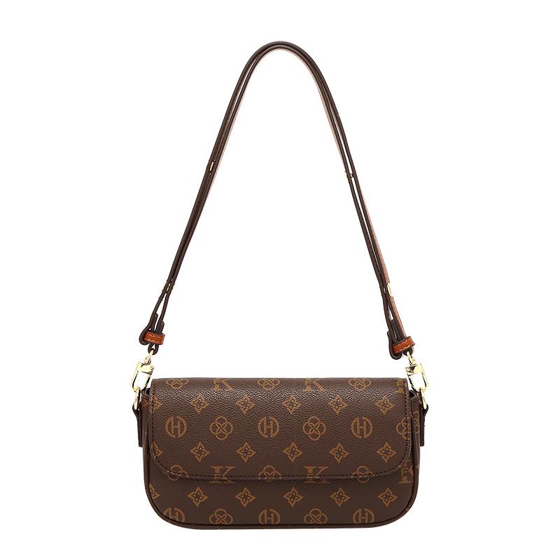 

MK F Женская ретро 2024 Французский принт Цепочка Сумка через плечо - Легкая роскошь и Высокий класс