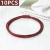 10pcs Simple Multi Loop Hair Bands Women Basic Solid Color Rubber Band Hair Accessories Headband Holder Scrunchies Gift for Girl