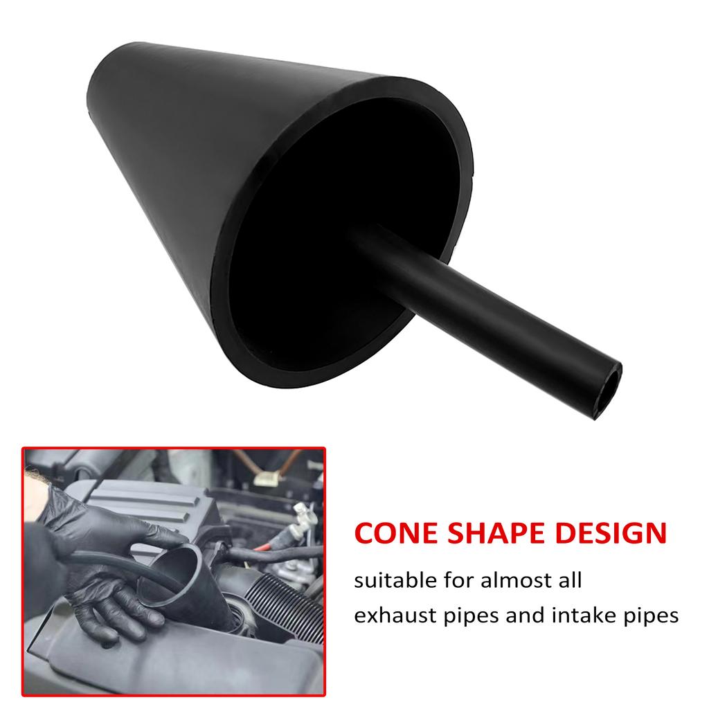 Cone Shape Smoke Leak Detector Air Inlet Pipe or Exhaust Pipe Diagnostics for Smoke Leak Test