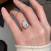 4Carat Pear Cut D Color Moissanite Rings for Women   CopperWaterdrop Diamond Ring Engagement Wedding Bands Jewelry