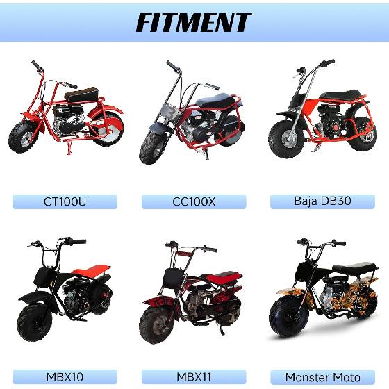 YOXUFA Mini Bike Throttle Assembly Kit + Mini Bike Brake Clutch Lever For Coleman CT100U CC100X Baja Doodlebug DB30 Motovox MBX10 MBX11 Monster Moto