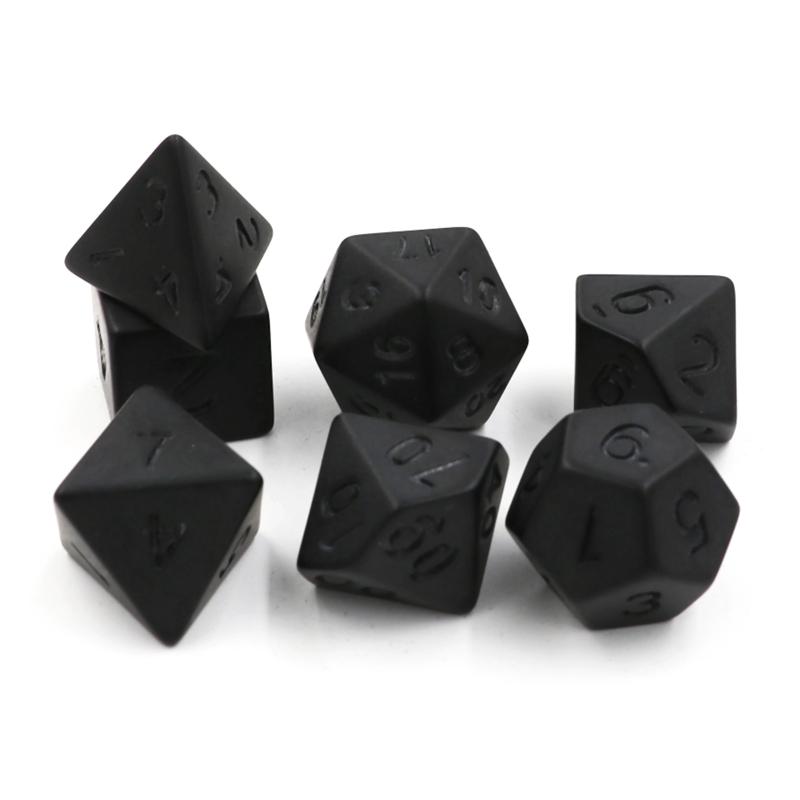 7x Polyhedral Multi Faces Acrylic Dices Game Props Educational Toy Digital Dices