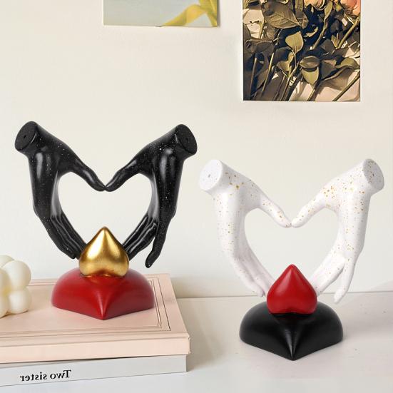 

Yousheng Love Gesture Статуэтка из смолы Love Heart Hands Скульптура Heart Gesture Art Piece Настольное украшение для дома, гостиной, спальни C