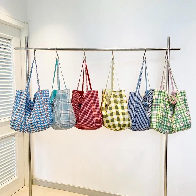 CANVAS Soft Thread Zipper Top-Handle Bags 2025 Fashion Versatile Youth Women's Handbags Large Capacity Patchwork Women's Bags