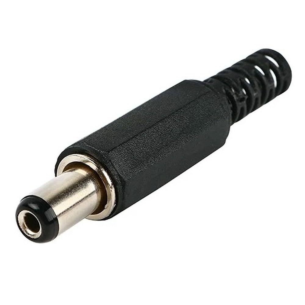 Audio Fan DC Power Jack Socket 30V 5A Female Panel Mount Connector Adapter with Waterproof Cap DC Male Plug Pack of 12 5.5x2.1mm +
