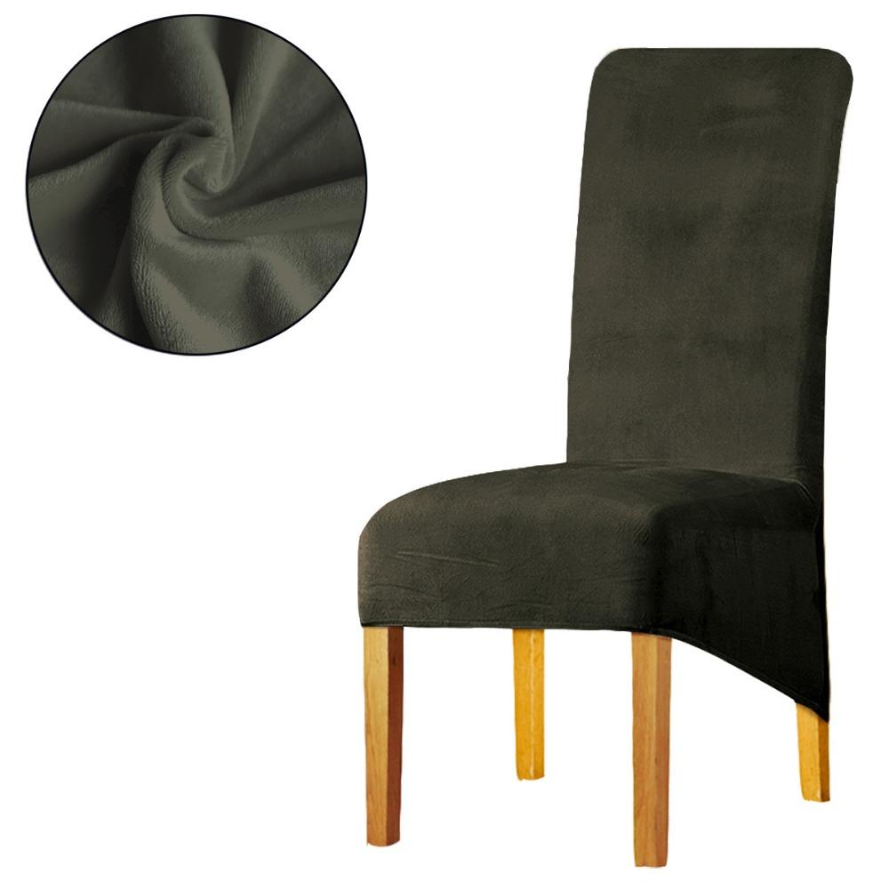 Stretch Velvet Chair Cover Universal Elastic Spandex Slipcover for Home Hotel Dining Chairs