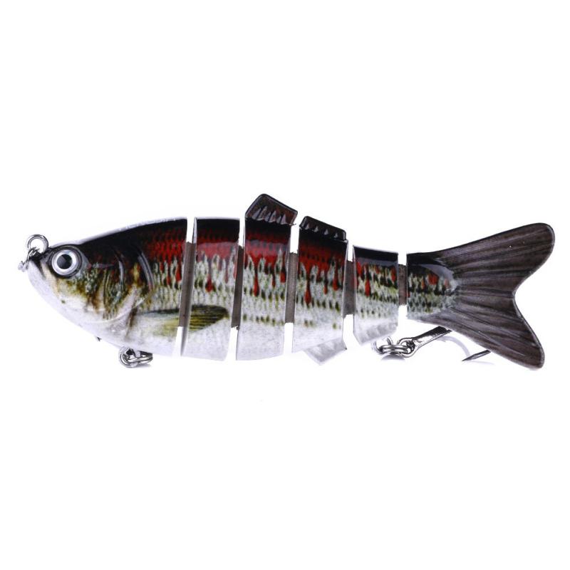 10cm/18g Esca da Pesca 12 Colori Multi-Segmenti Articolata Bionica Esca Artificiale Wobbler Affondanti Pesca