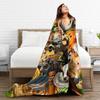 Italian Brainrot Funny AI Meme Blanket Cover Tung Sahur Flannel Throw Blanket Bed Portable Ultra-Soft Warm Multi-function Quilt