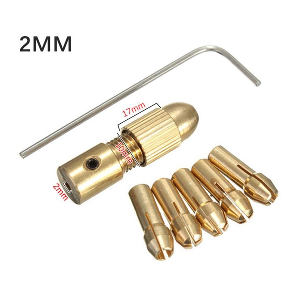 Power Tool-7Pcs High Quality Brass Mini Drill Chuck Collet Set 0.5 /1.0/ 1.5/ 2.5/ 3.0mm