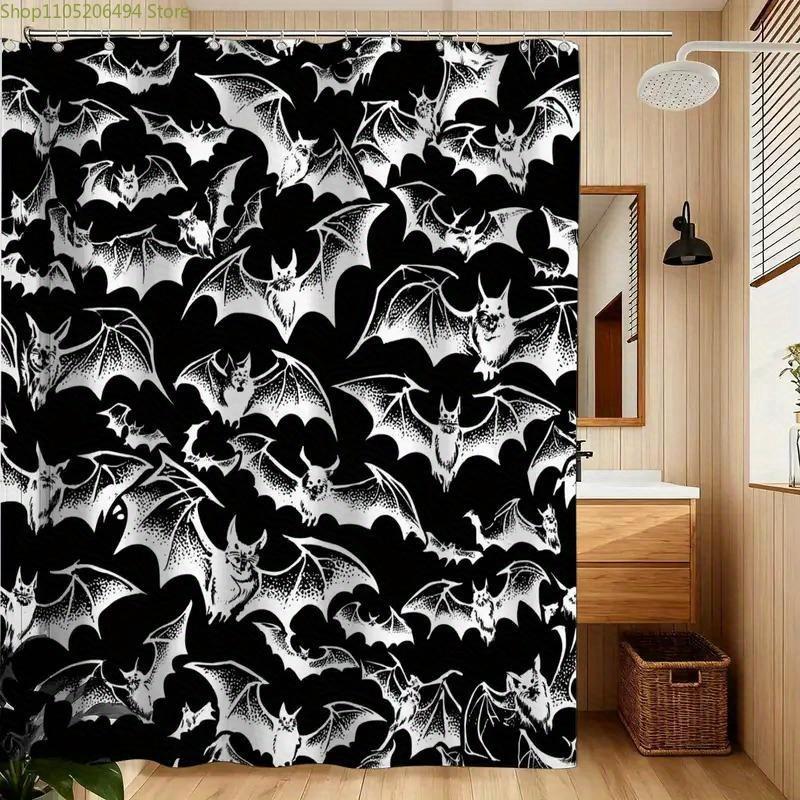 1pc Bathroom Shower Curtain, Superhero Theme Party, Plague Anniversary Shower Curtain, Includes 12 Hooks, 180x180cm Bathroom C