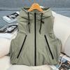 Explosionsweste Jacke Damen Sommer Stapelkleidung Kleines Tanktop Joker Ärmellose Jacke Mit Kapuze Weste Oberbekleidung Weiblich