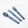 3pcs Magnetic Aluminum Cutlery Set - Travel Picnic Camping Cutlery Set Including Steak Knife, Spoon, Salad Fork