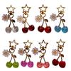 Cherry Flower Pendant Keychain Fashionable Fruit Shape Key Ring Lightweight Bag Charm for Women Handbag Decoration