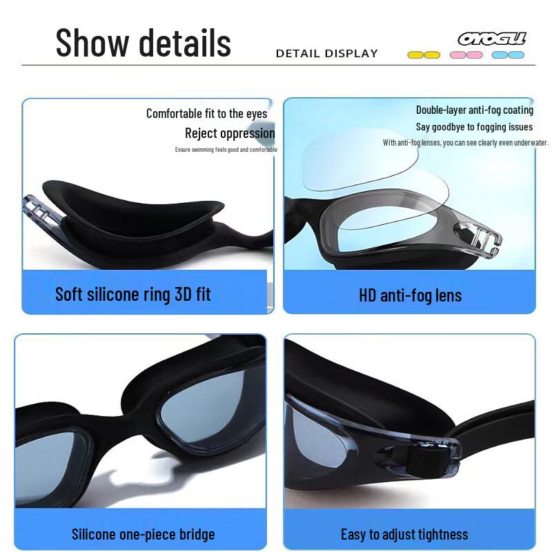 Union Messenger HD Waterproof Anti-Fog Swimming Goggles