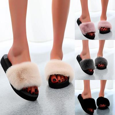 Indoor Outdoor, Damen, Slip-on, offene Spitze, flach, warm, Winter, Slipper-Schuhe