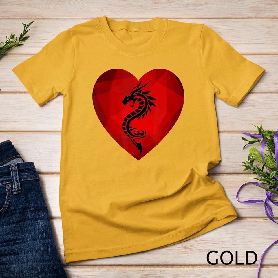 Dragon Valentines Day Heart Women Dragon Lover valentine T-Shirt Unisex 2