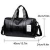 Retro New Short Travel Bag Sports Biker Training PU Waterproof Fitness Bag