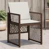 VidaXL Garden Chairs with Cushions Set of 4 Brown Wicker 364952