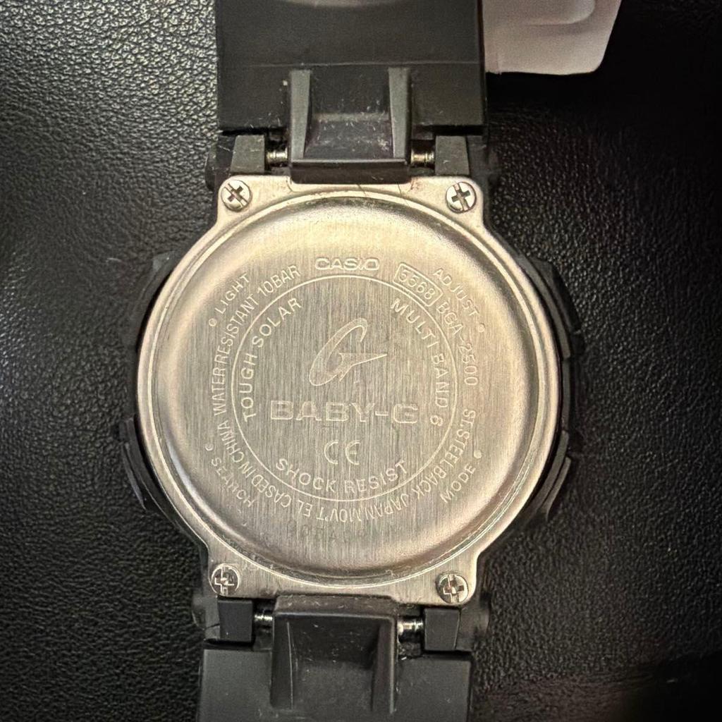 Used CASIO BABY-G Radio Solar Watch Black BGA-2500-1AJF
