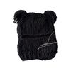 Knitting Balaclava Cap for Women Cute Bear Ears Plush Beanie Hat Handmade Face Cover Hat Crochet Hooded Hat for Party