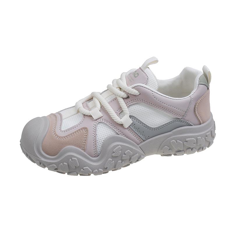 Round head thick sole thick sole dad shoes women's new autumn casual breathable versatile sports shoes trendy shoes